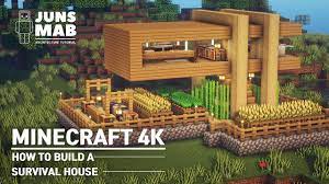 This easy survival minecraft easy modern house tutorial shows how to build an easy modern survival house that is easy for your modern needs on your survival minecraft world on any version of minecraft! Minecraft How To Build A Survival House Modern Wooden House 118 Youtube