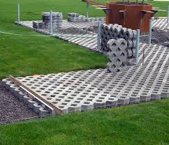 Grass Block Dan Pemasangannya Grass Block Berguna Untuk Perkerasan Jalan Area Parkir Taman Dan Seb Small Garden Landscape Backyard Landscaping Front Garden