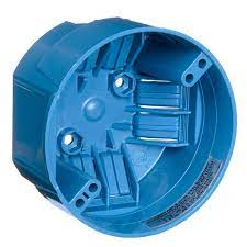 It is for used to mount celing fans and light fixtures in new or existing construction where joists are accessible. Carlon Round Pvc New Work Box Ceiling Fan Electrical Box At Menards