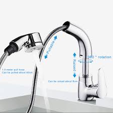 Shop online for all your home improvement needs: Kitchen Sink Faucet Pull Out Rotation Spray Mixer Liftable Cold And Hot Water Ebay
