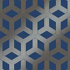 If you have one of your own you'd like to share, send it to us and we'll be happy to include it on our website. Hexa Geometric Wallpaper Blue Gold Wallpaper From I Love Wallpaper Uk