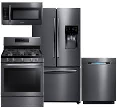 Samsung Appliance Rf263beaesg4pckit2 Black Stainless Steel Series From Kitchen Appliance Packages On Sale