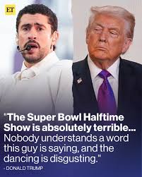 The president has offered his review of Bad Bunny's Super Bowl performance.⁠ ⁠ "The Super Bowl Halftime Show is absolutely terrible, one of the worst, EVER!" Donald Trump posted on Truth Social.⁠ ⁠ "