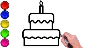 How to draw a birthday cake easy and step by step. How To Draw Birthday Cake For Kids How To Draw Cake Step By Step Easy Birthday Cake Drawing