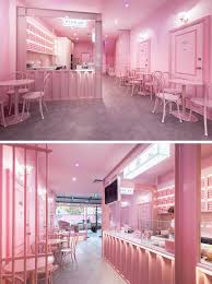 A Monochromatic Pink Pretzel Bakery In Australia Cafe Interior Design Bakery Shop Design Clothing Store Interior