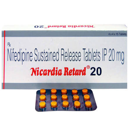 Buy Nicardia Retard 20 Tablet online | Uses, Side Effects, Price and substitutes | Apollo Pharmacy