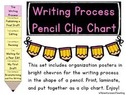 Chevron Pencil Writing Process Clip Chart Writers Workshop