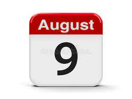 August is the eighth month of the year in the julian and gregorian calendars, and the fifth of seven months to have a length of 31 days. 9th August Stock Illustration Illustration Of Icon Render 97117462