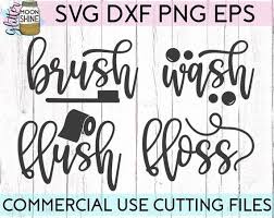 Download Brush Wash Flush Floss Set Of 4 Svg Eps Dxf Png Files For Etsy Wash Brush Card Making Paper Svg