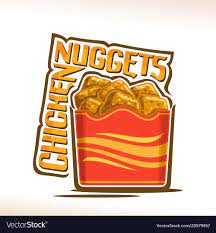 Air fryer frozen chicken nuggets are quite simply the best chicken nuggets when you're talking about super easy chicken nuggets that turn out wonderfully crispy! Logo For Crispy Chicken Nuggets Royalty Free Vector Image Chicken Nuggets Crispy Chicken Chicken Logo