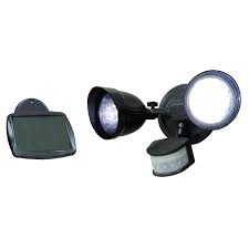 Blooma Anza Black 2 16w Solar Powered External Sensor Twin Spotlight Departments Diy Solar Powered Led Lights Contemporary Outdoor Lighting Spotlight Wall