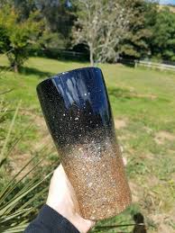 Black And Silver Ombre Tumbler Black Gold Ombre Glitter Tumbler Cups Glitter Cups Gold Tumbler