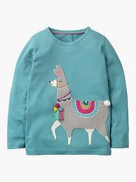 Mini Boden Girls Party Animals Llama T Shirt Blue Kids Outfits Newborn Girl Outfits Baby Kids Clothes