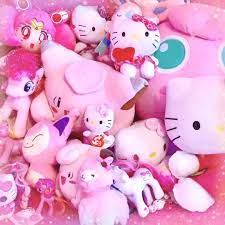 Pile Of Pastel Pink Plush Hellokitty Clefairy Alpacasso Pinkiepie Chibiusa Jigglypuff Pink Pastel Plushies Kawa Cute Toys Kawaii Toys Pastel Pink