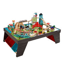 Kidkraft Aero City Rain Set Table Train Set Table Wooden Train Track Train Set