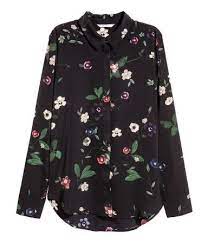 Cece small poppy puff sleeve knit top $59.00. Black Floral Blouse In Soft Woven Fabric With A Small Collar Concealed Buttons At Front And Lon Long Sleeve Blouse White Long Sleeve Top Women Shirts Blouse