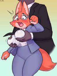 suigi, diane foxington, dreamworks, the bad guys (film), highres, 1girl,  blush, breasts, formal clothes, fox, fox girl, furry, furry female,  glasses, grabbing anothers breast, groping, suit - Image View - |  Gelbooru -