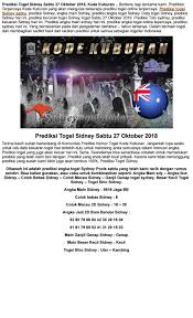 We did not find results for: Prediksi Togel Sidney Sabtu 27 Oktober 2018 Kodekuburan By Kode Kuburan Issuu