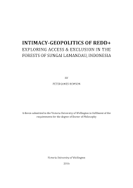 Check spelling or type a new query. Pdf Intimacy Geopolitics Of Redd Exploring Access Exclusion In The Forests Of Sungai Lamandau Indonesia