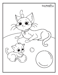 Despite their reputation for being dominant and independent, cats have effortlessly made their way into the hearts of many humans. Cat Coloring Pages Easy Peasy And Fun
