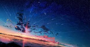 30 Fantasy Anime Scenery Wallpaper 4k Anime Scenery Horizon Shooting Star Sunset 4k 3840x2160 Download Anime Landscape Phone Wall Pemandangan Seni Animasi