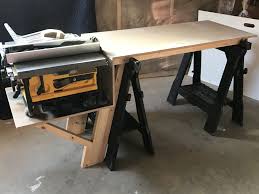 Table Saw Stand In 2020 Table Saw Stand Saw Horse Diy Table Saw Workbench