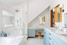 These more contemporary modular home floor plans offer multiple roof lines that add considerable character. Bathroom Plays Up Its Cape Cod Surroundings The Boston Globe