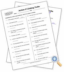Fichas interactivas para rellenar online y enviar al profesor/a. Action Linking Verbs Worksheetworks Com
