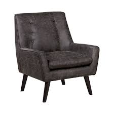 Foam padding lends comfort to the seat, while polyester blend upholstery in a solid hue wraps around to tie it all together. Center Button Tufted Accent Chair Dark Gray Homes Inside Out Target