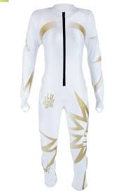 Spyder Women Performance Gs Race Suit White Gold Vonn Ski Racing Suit Snowboarding Outfit Racing Suit