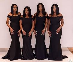 And no matter the venue or time of day, a black dress—just like white—was never an option as a guest. Nigerian Bridesmaids Love Black Nigerian Wedding Trend Loveweddingsng