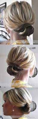 Diy Hairstyle Chic Up Do For Short Hair Step By Step Video Tutorial Short Hair Up Hair Styles Braids For Short Hair