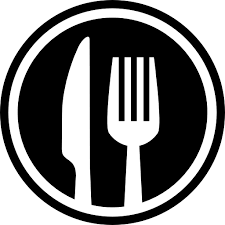 Fourchette Et Couteau Couverts Symbole D Interface De Cercle Pour Le Restaurant Icons Gratuite