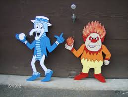 Mr Freeze And Heat Miser Christmas Lawn Decoration 80 00 Via Etsy Christmas Lawn Decorations Christmas Display Lawn Decor