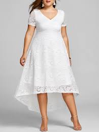 Plus Size High Low Lace Party Dress Evening Midi Dress Midi Dress Summer Plus Size Sundress