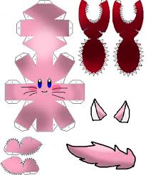 Papercraft Kirby Neko Papercraft Templates Paper Crafts 3d Paper Crafts