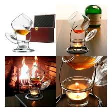 Cognac Brandy Warmer Teelicht Mit Schwenker Glas Im Set Brandy Teelicht Cognac