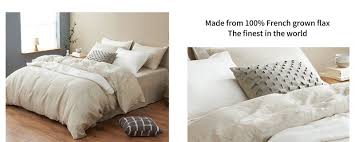 Sijo premium stone washed french linen bed sheet set. Pure Linen Duvet Cover Stone Washed With 2 Pillow Cases