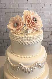 Three Tier Fondant Wedding Cake Fake Wedding Cake Faux Etsy Fake Wedding Cakes Wedding Cake Designs Beautiful Wedding Cakes