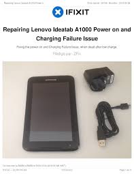 Repairing Lenovo Ideatab A1000 Power on ...