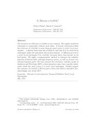 He explained that bitcoin's market value can be classified as a bubble because its value isn't based on anything real. Pdf Is Bitcoin A Bubble