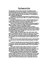 Introduction • start with a summary or overview of the article which includes the author's name and the title of the article. The Passive Killer Newspaper Article Analysis A Level Media Studies Marked By Teachers Com