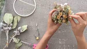 円形のセック球 直径7 ドライフラワー 作る ボールブーケ