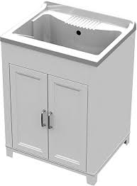 Meuble Buanderie En Kit 2 Portes Bac Pour Le Linge Avec Systeme De Vidage 60 X 50 X 85 Cm Amazon Fr Bricolag Meuble Buanderie Evier Buanderie Meuble Evier