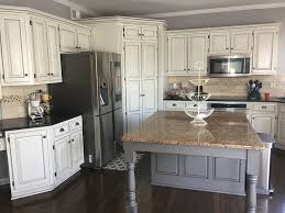 Kitchen Remodel Glazed White Cabinets Black Granite With Grey Island Hardware Ordered Fr Kitchen Remodel White Cabinets Black Granite White Glazed Cabinets