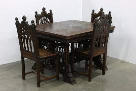 The gothic furniture, when compared to the other european furniture styles, is covering the longest period. Sold Price Spanish Gothic Revival Dining Table And 4 Chairs December 6 0119 6 00 Pm Pst