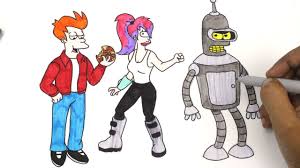 40+ futurama coloring pages for printing and coloring. How To Color Bender Leela And Fry Matt Groening S Futurama Colouring Page Youtube