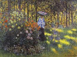 Summer garden terrace redhead woman potted two young women having breakfast in the garden. Woman With A Parasol In The Garden At Argenteuil Claude Monet Paintings