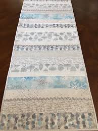 Silver And Blue Christmas Quilted Table Runner Holiday Table Etsy Holiday Table Linens Quilted Table Runner Quilted Table Runners