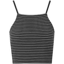 Black And White Striped Crop Tank Top Topshop Petite Exclusive Striped Crop Top Striped Crop Top High Neck Shirts Petite Shirts